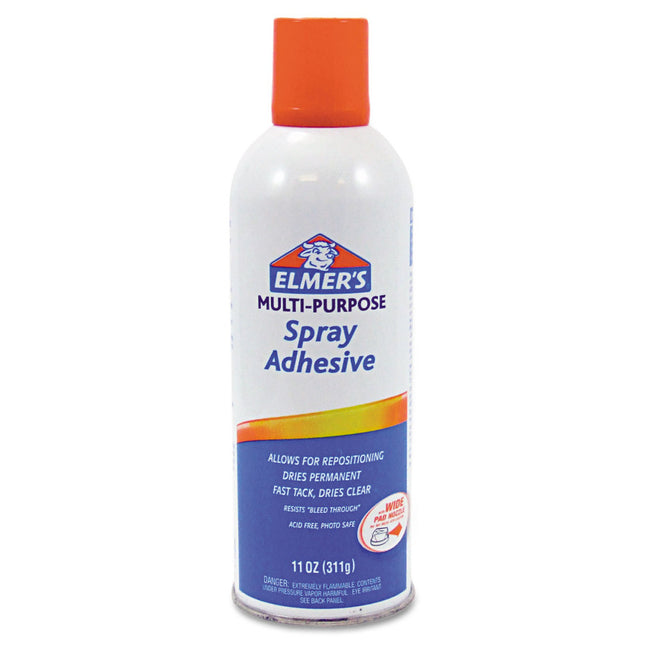 Elmer's Multi-Purpose Spray Adhesive, 11 oz, Dries Clear (E451)
